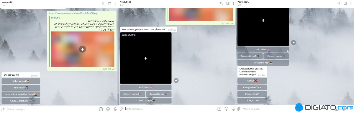 ربات دانلود از یوتیوب در تلگرام