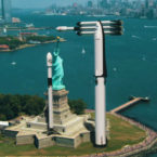 راکت‌ های اسپیس اکس در مقایسه با مجسمه آزادی چه اندازه‌ای دارند؟ [تماشا کنید]