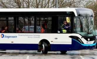 UK's first driverless bus tested in Manchester (2)