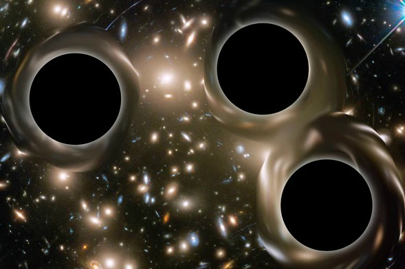کشف سیاه‌ چاله‌ های ۳ گانه‌ای که در مسیر برخورد با هم قرار دارند