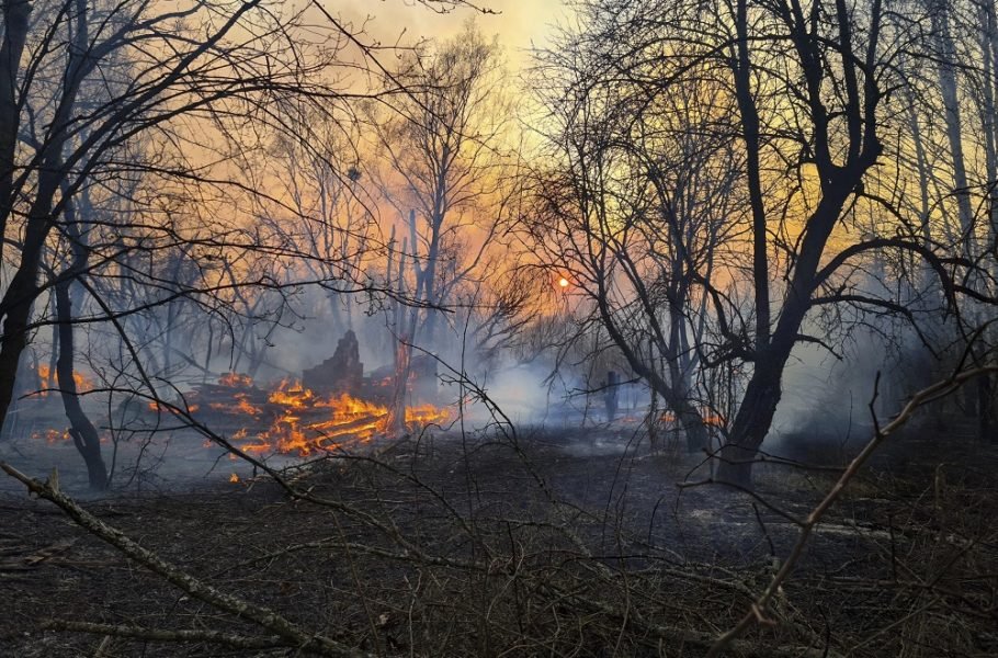 آتش سوزی در چرنوبیل