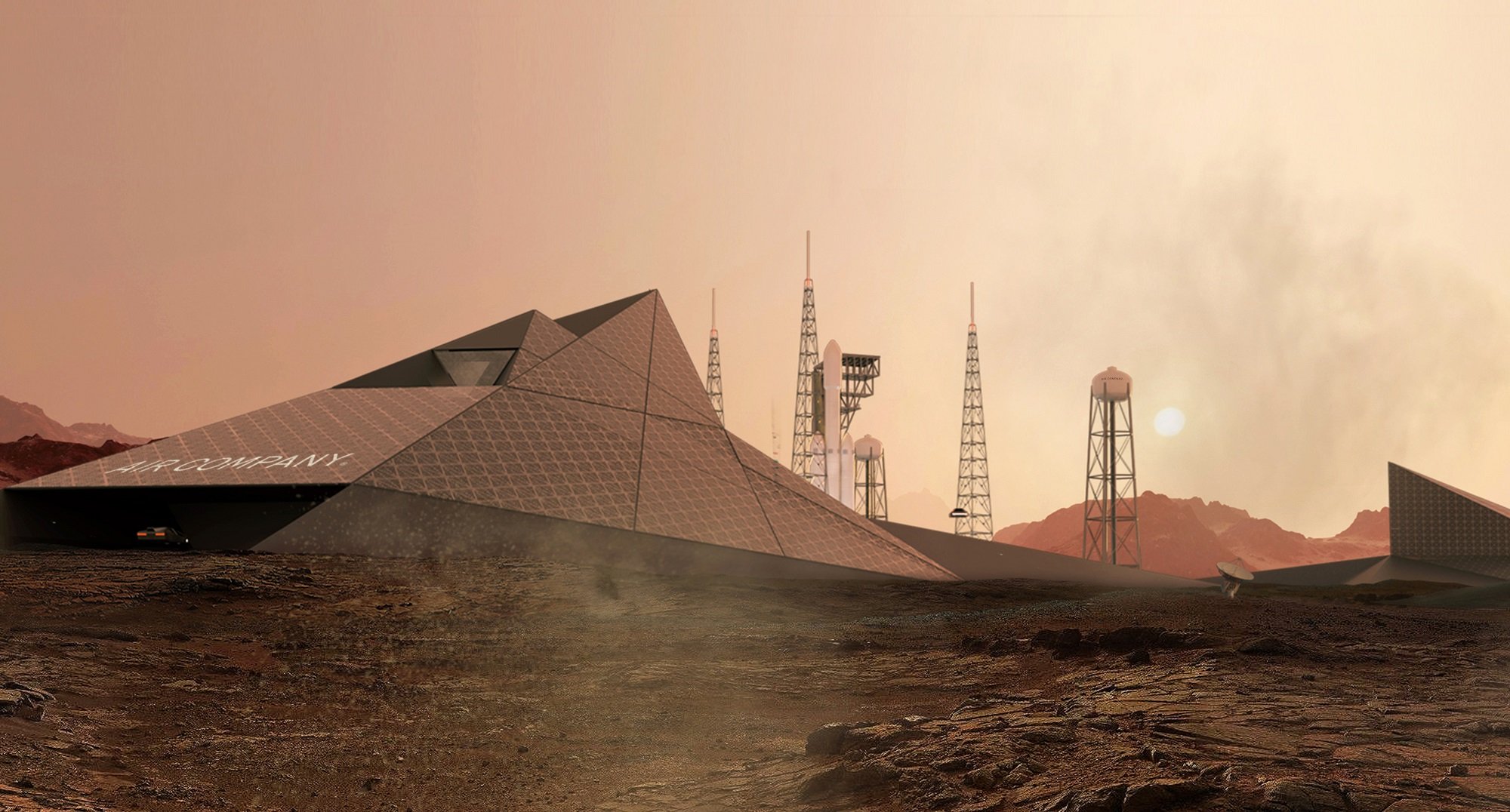 شهر مریخی اسپیس ایکس: تصاویری از طرح مفهومی جایگاه سوخت در سیاره سرخ