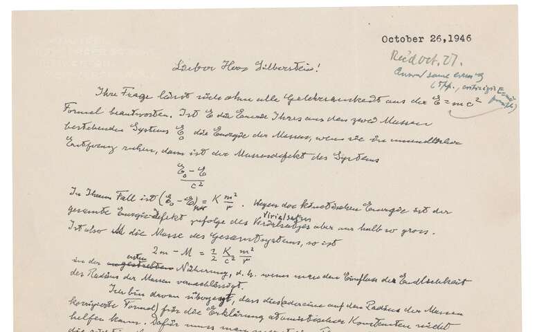 فروش نامه دست نویس «آلبرت اینشتین» در مزایده‌ای با قیمت بیش از ۱.۲ میلیون دلار