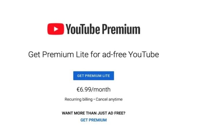 یوتیوب پریمیوم لایت