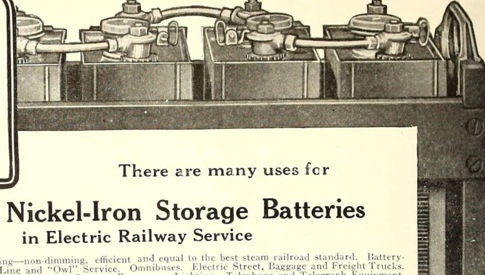 مروری بر تاریخ باتری‌ نیکل-آهن ادیسون