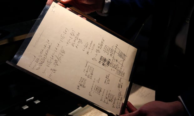 دست‌نوشته انیشتین در حراج پاریس با قیمت ۱۱.۶ میلیون یورو رکورد زد