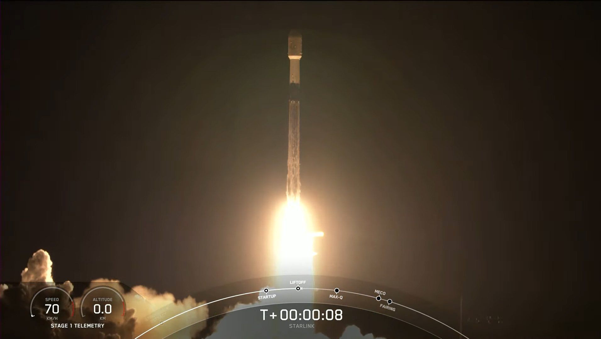 ۵۲ ماهواره استارلینک در یازدهمین پرتاب یک راکت فالکون ۹ به مدار فرستاده شد