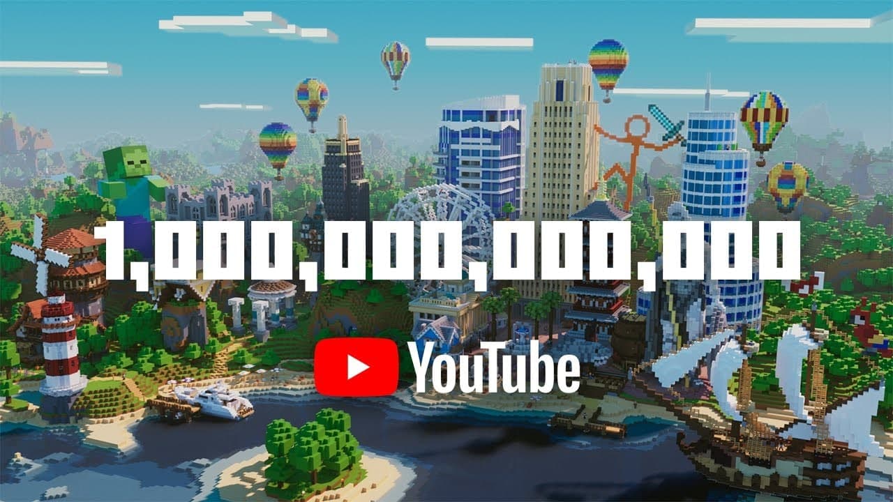 بازدید ویدیوهای Minecraft در یوتیوب از مرز یک تریلیون گذشت