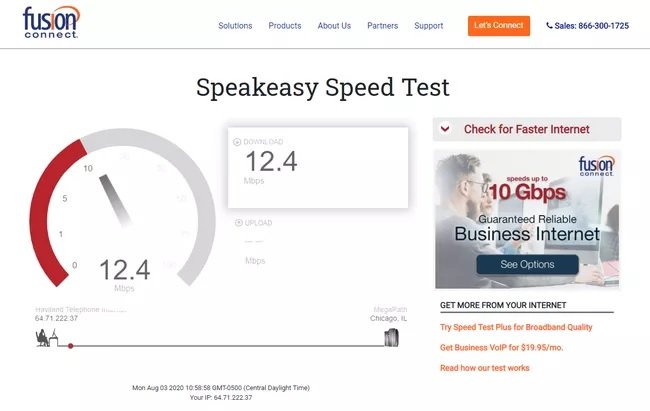سایت Speakeasy Speed Test