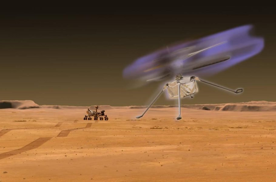 درخشش هلیکوپترها در مریخ