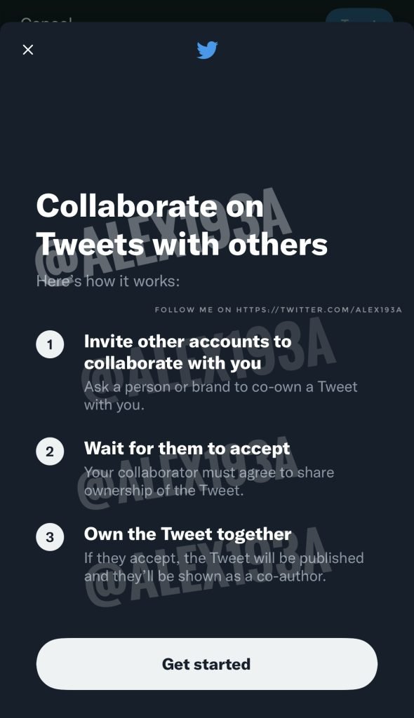 اضافه شدن گزینه همکاری به توییتر