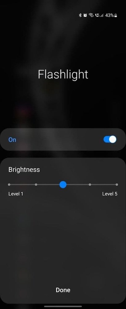 تنظیم نور فلش در One UI