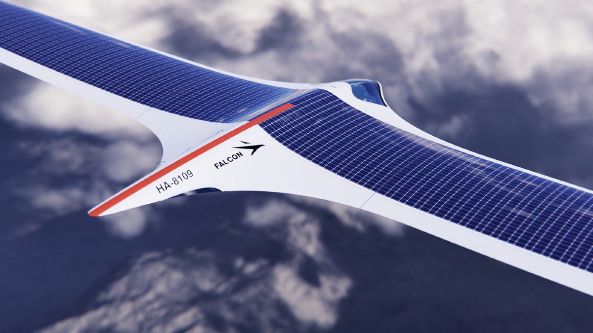 Falcon Solar با ظاهر شبیه شاهین می‌خواهد سریع‌ترین هواپیمای خورشیدی باشد
