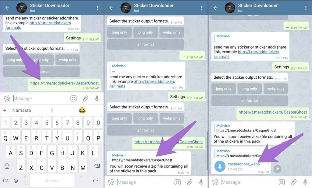 انتقال استیکر تلگرام به واتساپ