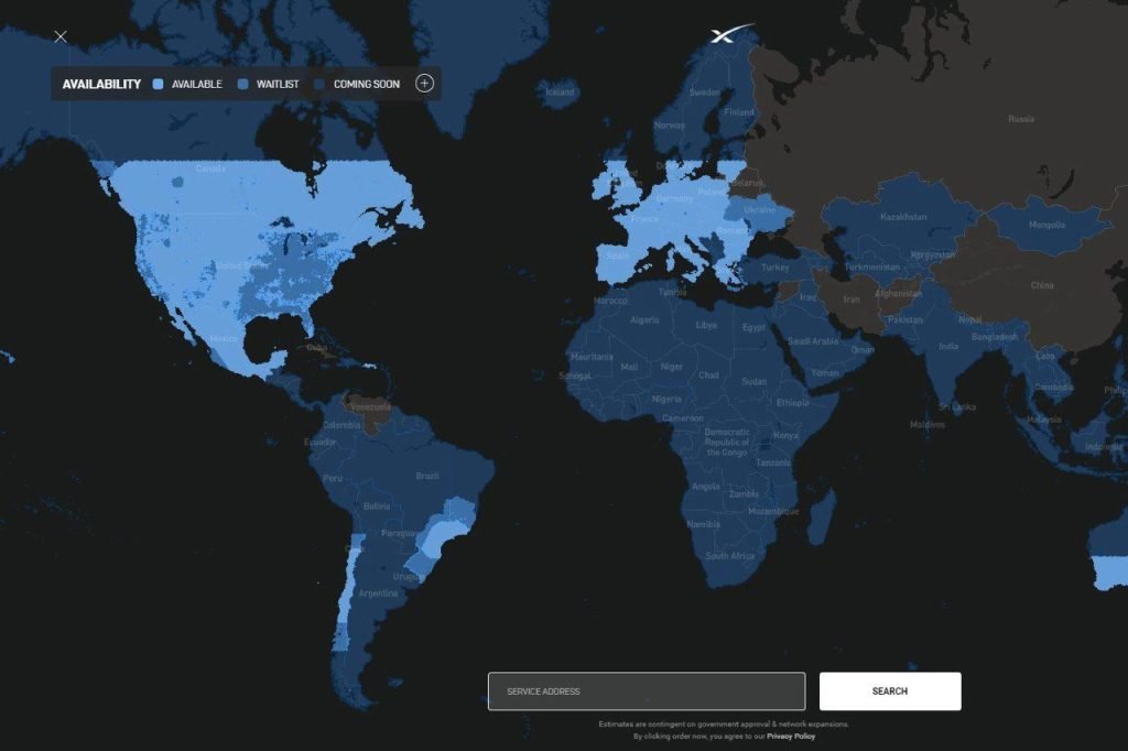 استارلینک حالا در 32 کشور جهان سرویس می‌دهد