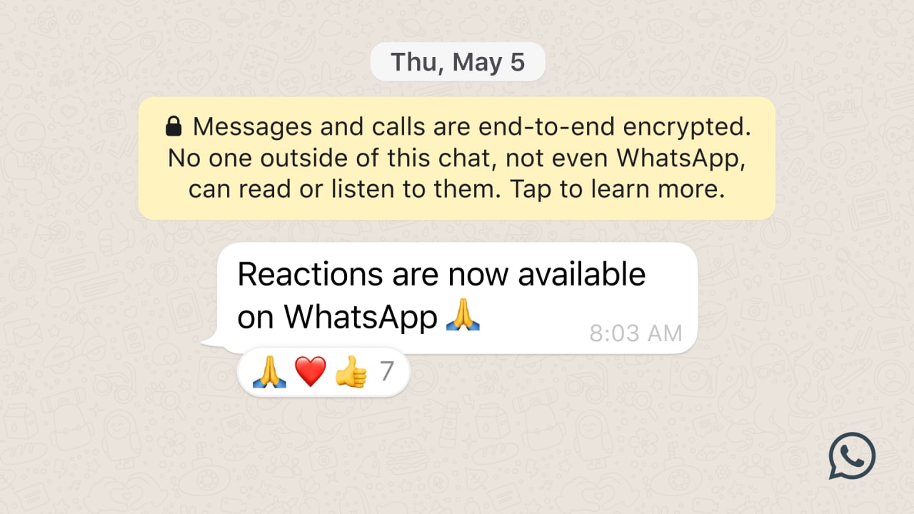 قابلیت‌های جدید واتس‌اپ: واکنش با ایموجی، ارسال فایل‌های حجیم و گروه‌های بزرگ‌تر