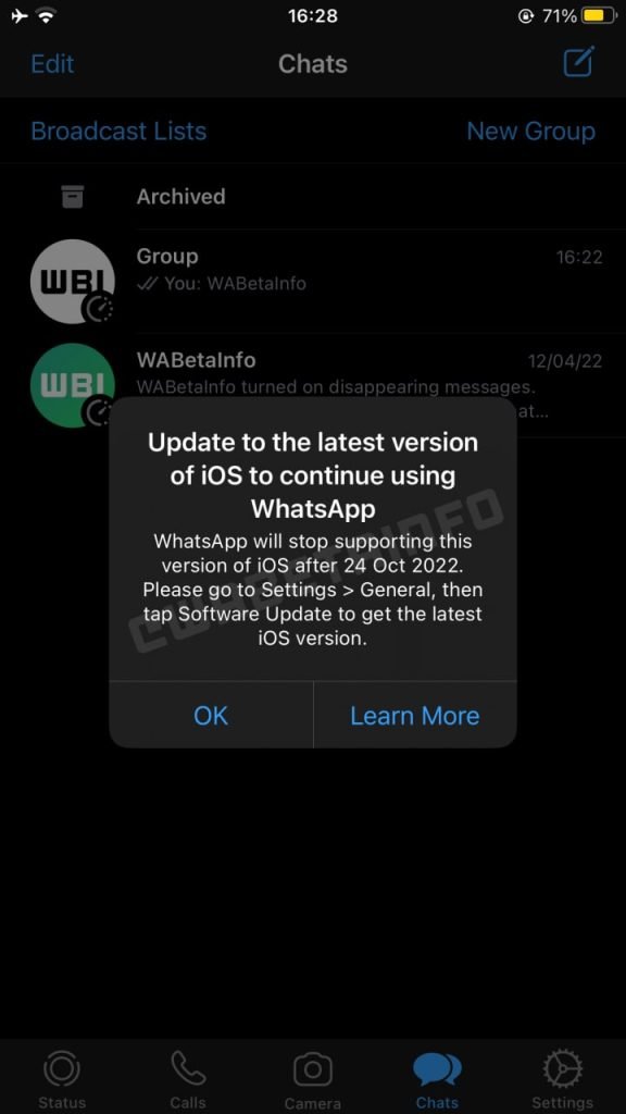 واتس اپ پشتیبانی از iOS 10 و iOS 11 را متوقف می کند قطب آی تی واتساپ