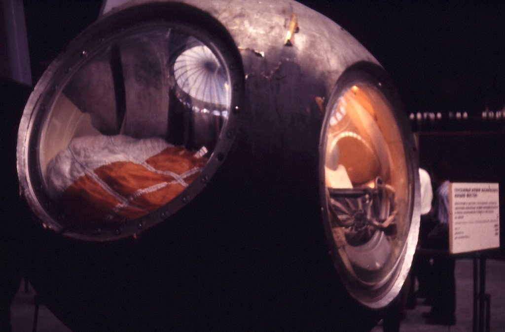 کابین فرود وستوک-1 در موزه یادبود فضانوردان شوروری قرار دارد.