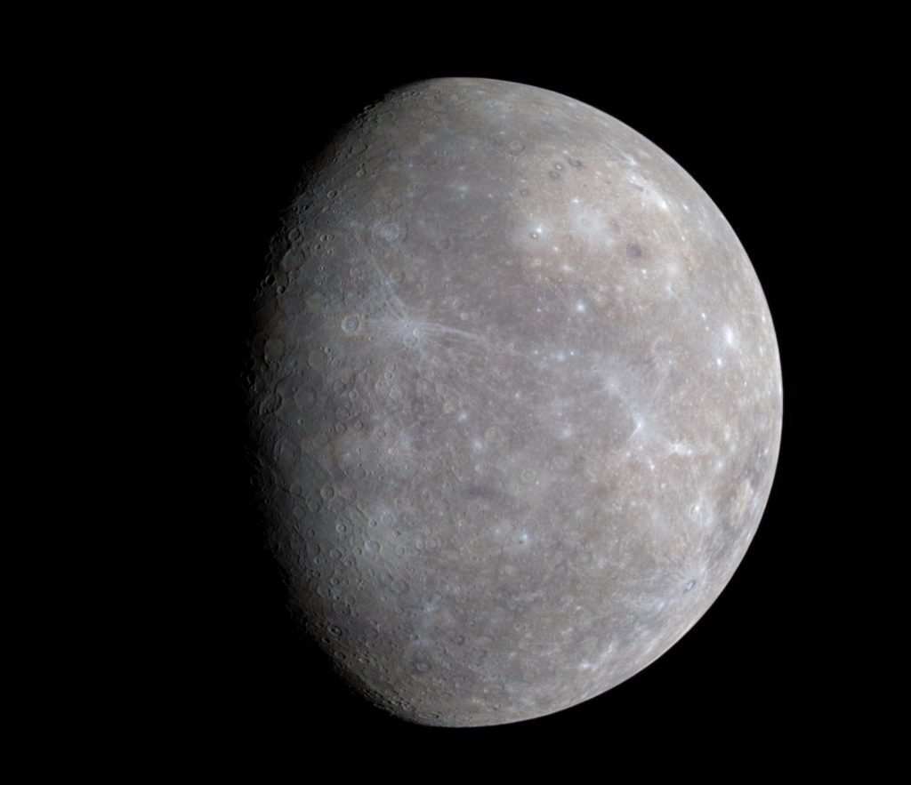Mercury Wide Angle Messenger probe hemisphere image Jan 14 2008 قطب آی تی