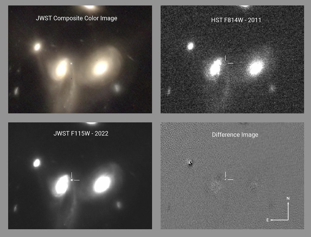 تلسکوپ فضایی جیمز وب بطور غیرمنتظره‌ای اولین ابرنواختر خود را رصد کرد