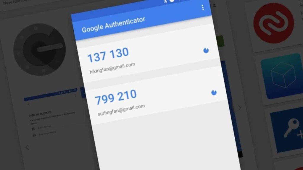 برنامه گوگل Authenticator