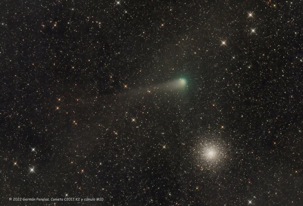 تصویر روز ناسا: دنباله‌دار K2 به ملاقات خوشه ستاره‌ای کروی می‌رود