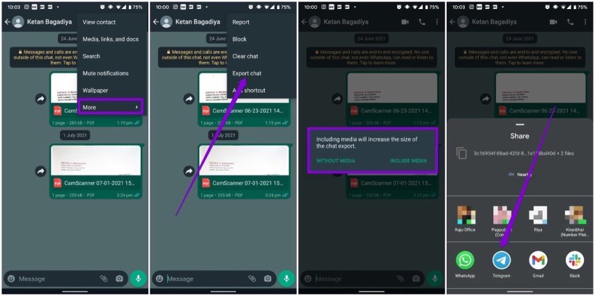 انتقال چت از واتس‌اپ به تلگرام