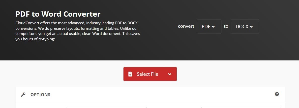 بهترین سایت های آنلاین رایگان تبدیل PDF به Word CloudConvert