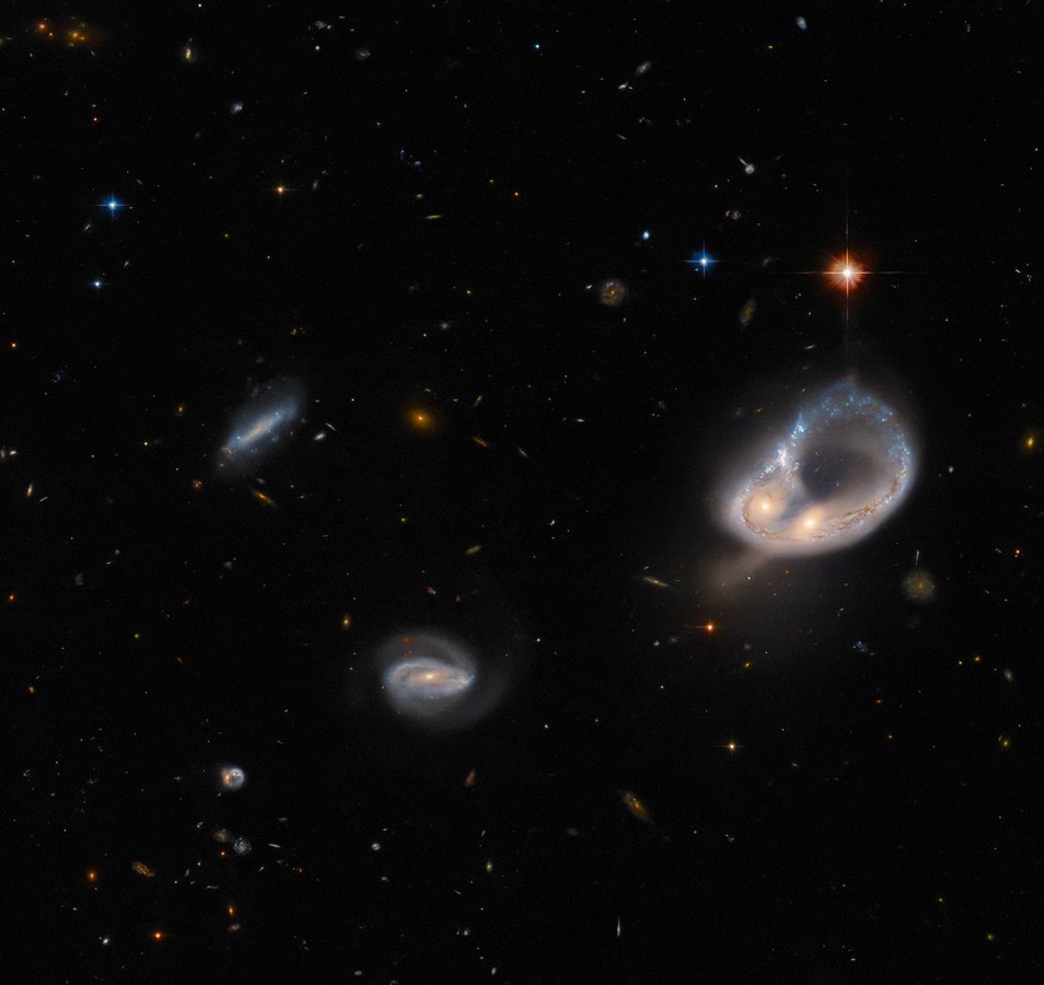 تصویر هابل از برخورد کهکشان‌ها