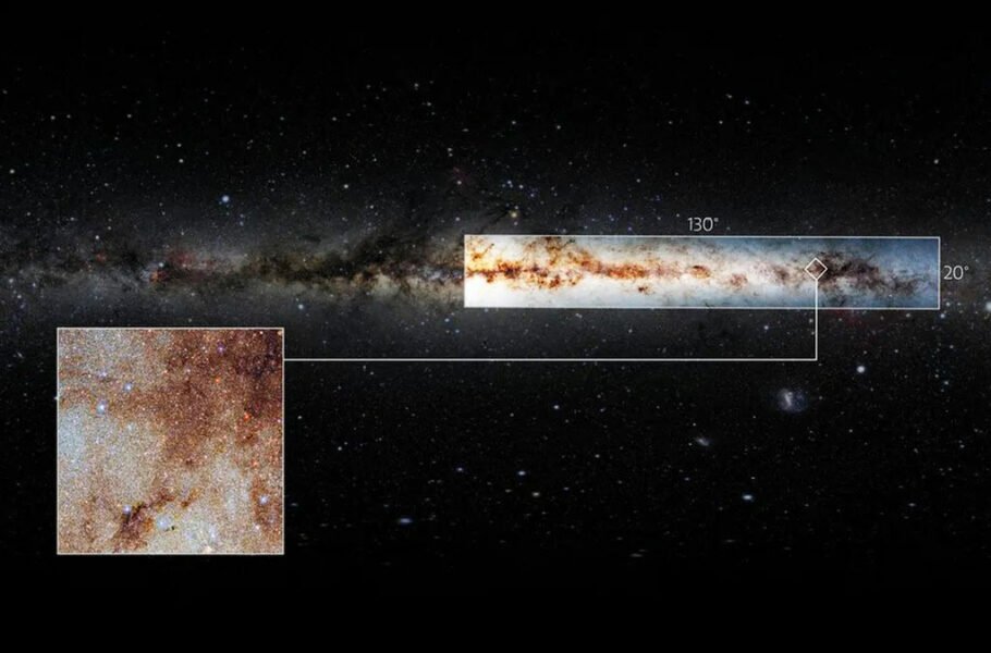 ثبت تصویری 10 ترابایتی از کهکشان راه شیری که بیش از 3 میلیارد جرم آسمانی را نمایش می‌دهد