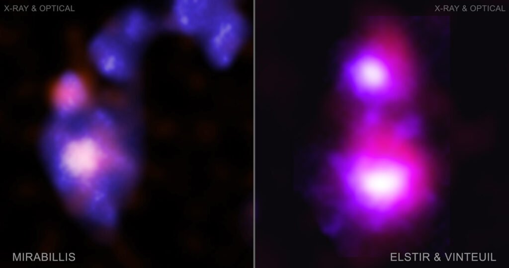 محققان برای اولین‌بار دو سیاه‌چاله را در کهکشان‌های کوتوله در آستانه برخورد مشاهده کردند
